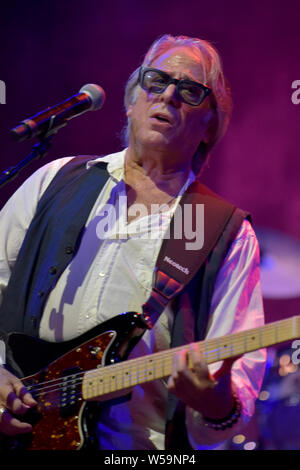 LOS ANGELES, CALIFORNIA - 03 Luglio: musicista Danny Kortchmar della sezione e immediata la famiglia esegue sul palco durante il California Saga 2 beneficio Foto Stock