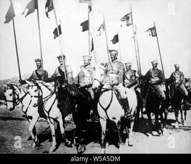 Cavalleria tedesca ulani durante il WW1 Foto Stock