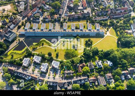 Vista aerea, Science Park Gelsenkirchen, Centro di tecnologia e di sviluppo economico, Gelsenkirchen, Renania settentrionale-Vestfalia, Germania Foto Stock