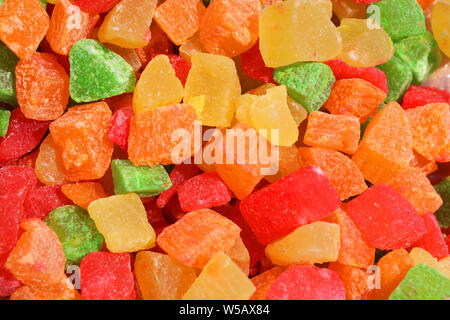 Colorata frutta candita sfondo, texture, primo piano Foto Stock