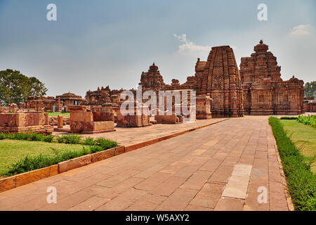 Pattadakal tempio mondiale UNESCO sito heritge,Karnataka, India Foto Stock