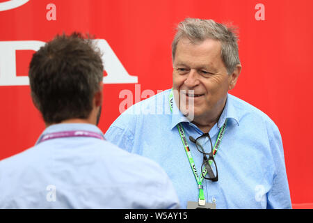 Circuito di Hockenheim, in Germania. 27 Luglio, 2019. Formula 1 Mercedes GP di Germania; qualifica; Norbert Haug ex Vice presidente della Mercedes Benz Credit: Azione Plus sport/Alamy Live News Foto Stock