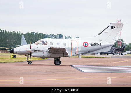 Marina Francese Emb-121un Xingu catturato al 2019 Royal International Air Tattoo di Fairford RAF. Foto Stock