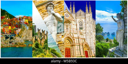 Collage di foto in Italia Foto Stock