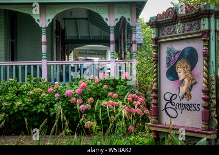 Storico di case vittoriane e bed and breakfast in Cape May, New Jersey, USA. Foto Stock