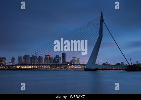 Ponte Erasmus sul fiume Mosa a Rotterdam Foto Stock