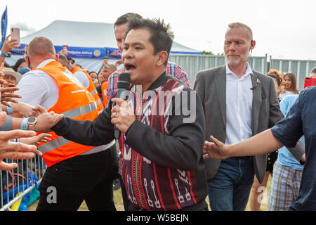 Walton-on-Thames, domenica 21 luglio, 2019. Il Barrio Fiesta a Londra è il Regno Unito e l'Europa il più grande festival filippino che è nel suo trentacinquesimo anno. Foto Stock