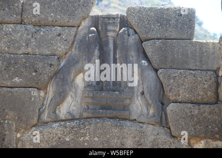 Micene, Grecia - 24 Luglio 2019: Il sito archeologico della città antica di Micene in Argolide Foto Stock