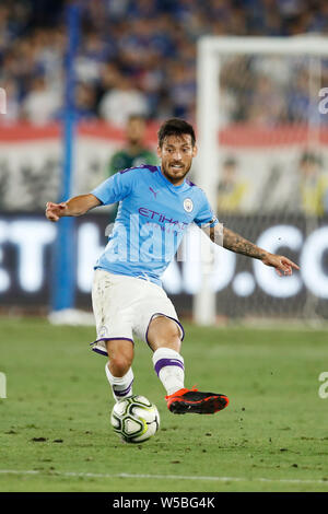 Kanagawa, Giappone. 27 Luglio, 2019. David Silva (Manchester City) Calcio/Calcetto : EUROJAPAN CUP 2019 match tra Yokohama f Marinos 1-3 Manchester City FC di Nissan Stadium di Kanagawa, Giappone . Credito: Naoki Morita AFLO/sport/Alamy Live News Foto Stock