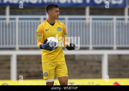 Proprio Evans di Macclesfield Town durante la pre-stagione amichevole tra Hartlepool Regno e Sheffield Regno al Victoria Park, Hartlepool sabato 20 luglio 2019. Credito: MI News & Sport /Alamy Live News Foto Stock