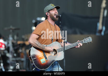 WANTAGH, NY - 20 lug: Canaan Smith esegue in concerto il 20 luglio 2019 a Northwell la salute di Jones Beach in Wantagh, New York. Foto Stock