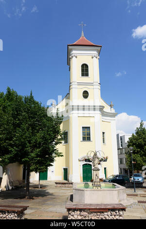 Eisenstadt: la chiesa e il monastero francescano di San Michele in Neusiedler See (lago di Neusiedl), Burgenland, Austria Foto Stock