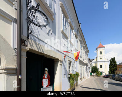 Eisenstadt: museo Haydn-Haus di Joseph Haydn, la chiesa e il monastero francescano di San Michele in Neusiedler See (lago di Neusiedl), Burgenland, Austria Foto Stock