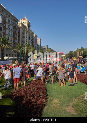 La Vuelta 2018. Málaga, Spagna. Il 25 agosto 2018. Foto Stock