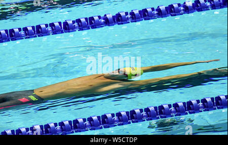 Gwangju, Corea del Sud. 28 Luglio, 2019. Xu Jiayu della Cina compete durante gli uomini 50m dorso finale al Gwangju 2019 Campionati del Mondo di nuoto FINA a Gwangju, Corea del Sud, 28 luglio 2019. Credito: Xinhua/Alamy Live News Foto Stock