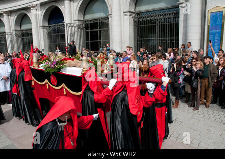 Settimana Santa processione. Plaza de Oriente, Madrid, Spagna. Foto Stock