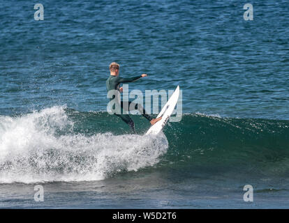 Scheda corto surf, Playa de las Americas Foto Stock
