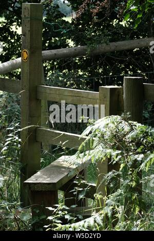 Stili di diritti pubblici di modo, sentiero pubblico. Foto Stock