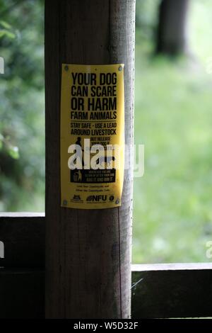 Stili di diritti pubblici di modo, sentiero pubblico. Foto Stock