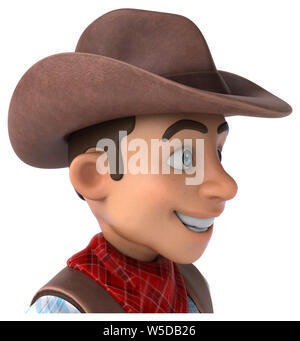 Divertimento Cowboy - 3D illustrazione Foto Stock