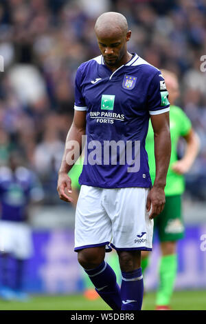 Anderlecht, Belgio. 28 Luglio, 2019. Vincent Kompany di Anderlecht la Jupiler Pro League Match Day 1 tra RSC Anderlecht e Kv Oostende sulla luglio 28, 2019 in Anderlecht, Belgio . ( Foto da Johan Eyckens/Isosport) Credito: Pro scatti/Alamy Live News Foto Stock