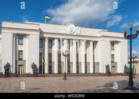 Edificio del Parlamento ucraino o Verhovna Rada a Kiev, Ucraina Foto Stock
