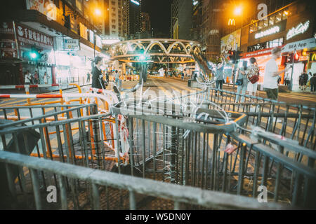 Hong Kong- 28 Luglio 2019: manifestanti sono occupati la Causeway Bay di Hong Kong per protestare contro la Hong Kong il diritto di estradizione. Foto Stock