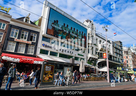 Piazza Rembrandtplein ad Amsterdam, Paesi Bassi Foto Stock