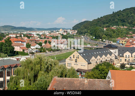 Vista di Sighisoara, Romania Foto Stock