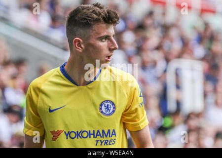 Il 28 luglio 2019, Madejski Stadium, Londra, Inghilterra; Pre-Season Friendly, lettura vs Chelsea ; Mason Mount di Chelsea Credito: Matt O'Connor/News immagini, English Football League immagini sono soggette a licenza DataCo Foto Stock