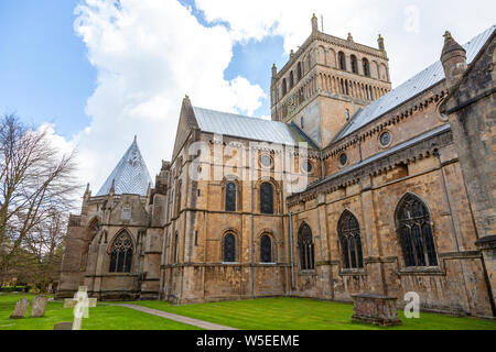 La Chiesa Cattedrale di Southwell Minster, southwell, Nottinghamshire, England, Regno Unito Foto Stock