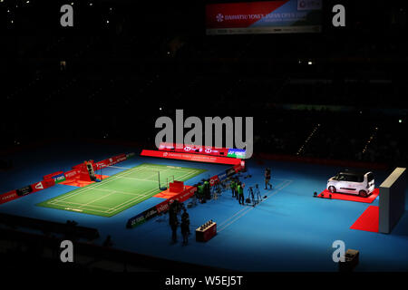 Tokyo, Giappone. 28 Luglio, 2019. Vista generale Badminton : Daihatsu Overgrip Yonex Japan Open 2019 alla Musashino foresta Sport Plaza a Tokyo in Giappone . Credito: Giovanni Osada AFLO/sport/Alamy Live News Foto Stock