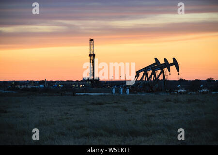 American Shale Gas - impianto di perforazione Foto Stock