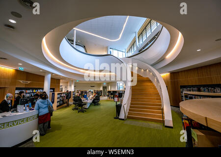 Melbourne, Australia - Bunjil posto interno della libreria Foto Stock