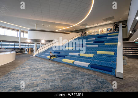 Melbourne, Australia - Bunjil posto interno della libreria Foto Stock