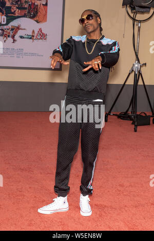 Hollywood, CA - Luglio 22, 2019: Snoop Dogg assiste Sony Pictures premiere una volta in Hollywood a TCL Teatro Cinese Foto Stock