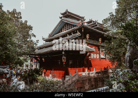 Nanning, Cina - il Nov 2, 2015. Antico palazzo in Nanning, Cina. Nanning è una città nel sud della Cina vicino al confine del Vietnam. Foto Stock