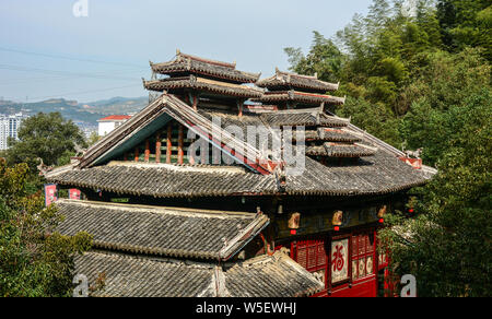 Nanning, Cina - il Nov 2, 2015. Antico palazzo in Nanning, Cina. Nanning è una città nel sud della Cina vicino al confine del Vietnam. Foto Stock