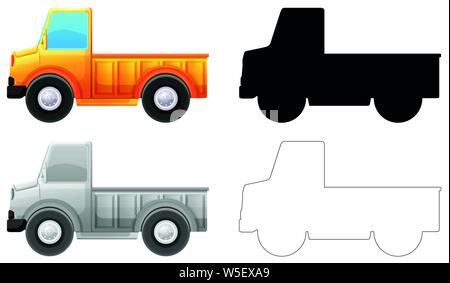 Silhouette, il colore e il profilo illustrazione della versione Illustrazione Vettoriale