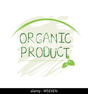 Prodotto organico etichetta e prodotto di alta qualità badge. Bio puro Eco sano cibo organico, bio e naturale prodotto icona. Emblemi per cafe, imballaggio Illustrazione Vettoriale