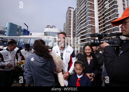 L'argentino pensionati calciatore Gabriel Batistuta partecipa a un evento per il mondo IFDA serie Legends - leggende del calcio Cup - Cina 2019 a Chengdu Foto Stock