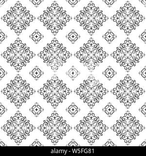 Vector motivo floreale. Perfetto per gli inviti e gli sfondi decorati. Pattern è incluso come seamless swatch. Illustrazione Vettoriale