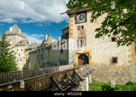 Austria, dell'UNESCO Riserva della Biosfera di Salisburgo, Lungau Moosham castello, lo sperone Castle è situato ad una altezza di 1.079 metri Foto Stock