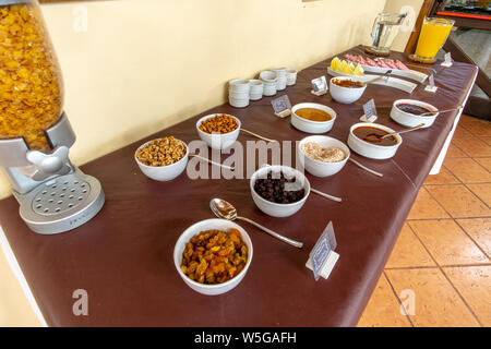 La colazione inclusa i dadi e gli inceppamenti in Argentina Foto Stock