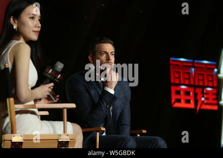 Attore e cantante Zachary Levi partecipa ad un evento di Premiere per il suo film "hazam!" a Pechino in Cina, 25 marzo 2019. Foto Stock