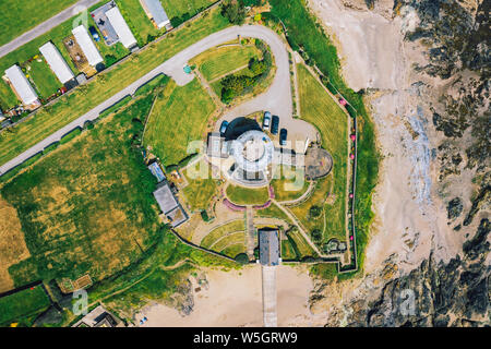 Top vista aerea costa di Donabate, Dublino Foto Stock