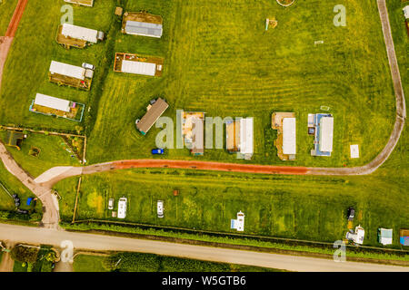 Parco del rimorchio vista aerea Donabate, Irlanda Foto Stock