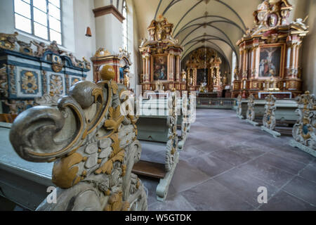 Abbazia principesca di Corvey, Sito Patrimonio Mondiale dell'UNESCO, della Renania settentrionale-Vestfalia, Germania, Europa Foto Stock