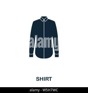 Icona della camicia. Design a icone di stile piatto. INTERFACCIA UTENTE. Immagine dell'icona della camicia. Pittogramma isolato su bianco. Pronto per l'uso in web design, app, software, stampa. Illustrazione Vettoriale