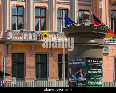 Ambasciata tedesca, Riga, Lettonia, Paesi Baltici, UE. Foto Stock